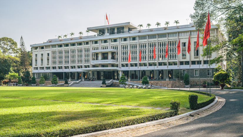 The architecture of Independence Palace, Ho Chi Minh City